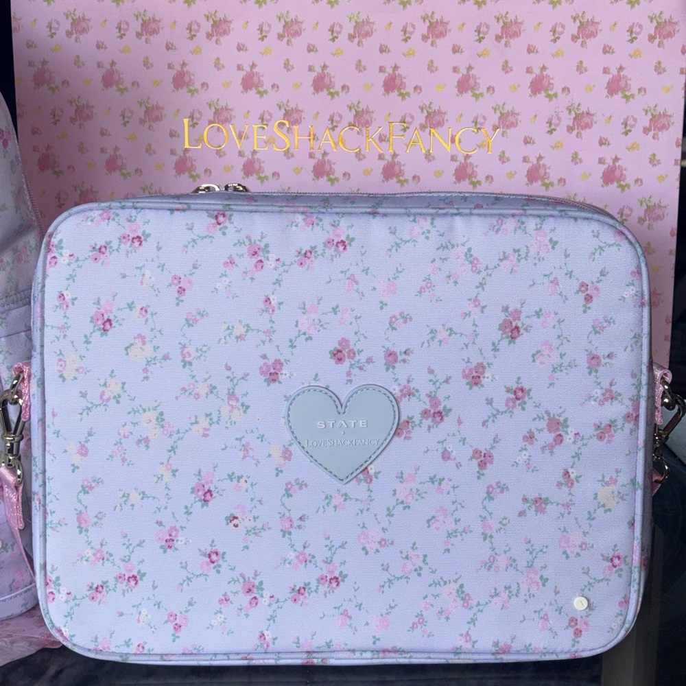 LoveShackFancy State Kane Backpack & Laptop case / carrier set - Picture 3 of 12
